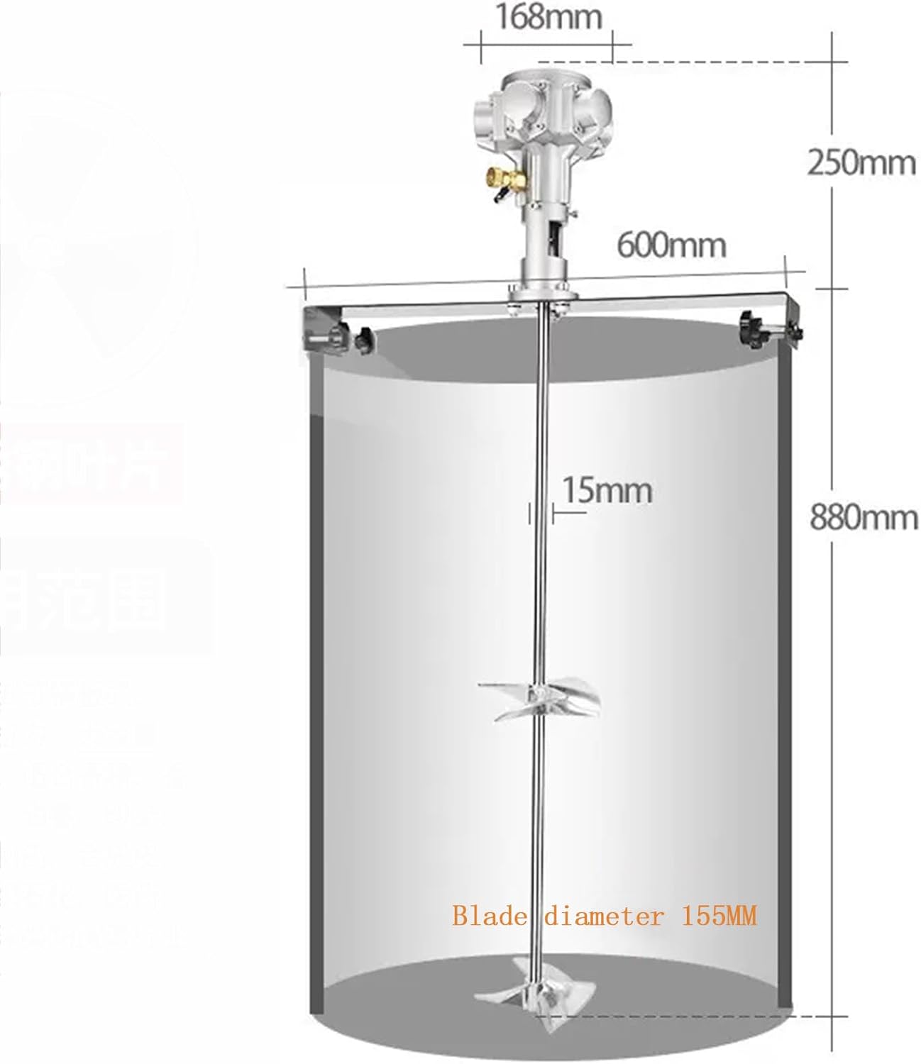 Pneumatic Paint Mixer 55 Gallon Pneumatic Paint Mixer Machine, Ink Coating Mixing Tool, for Ink Dye Mixing Machine Blender