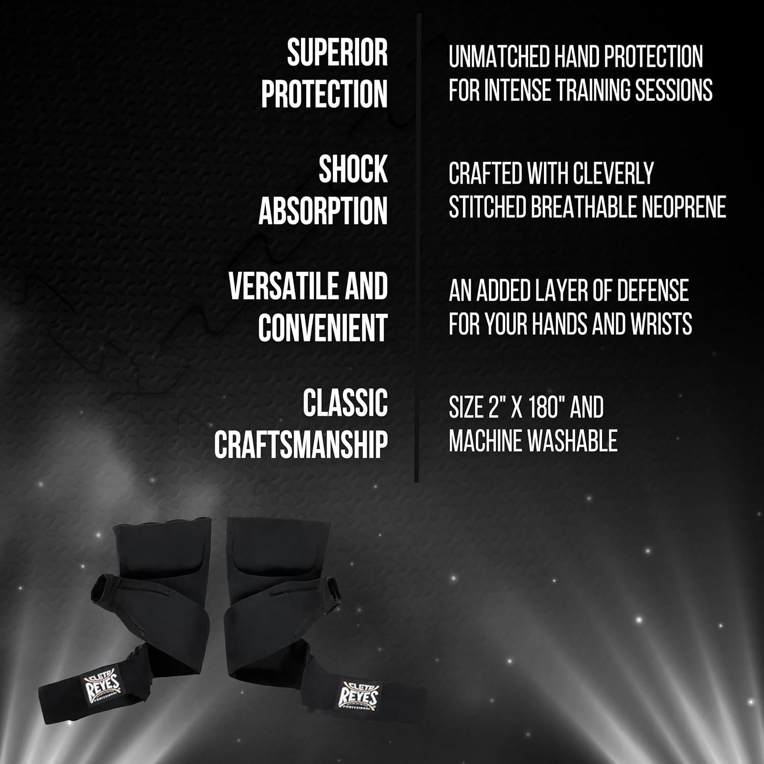 CLETO REYES Evolution Gel Padded Hand Wraps for Boxing, Slip On Under Gloves for Men and Women, MMA, Kickboxing, Muay Thai Accessories