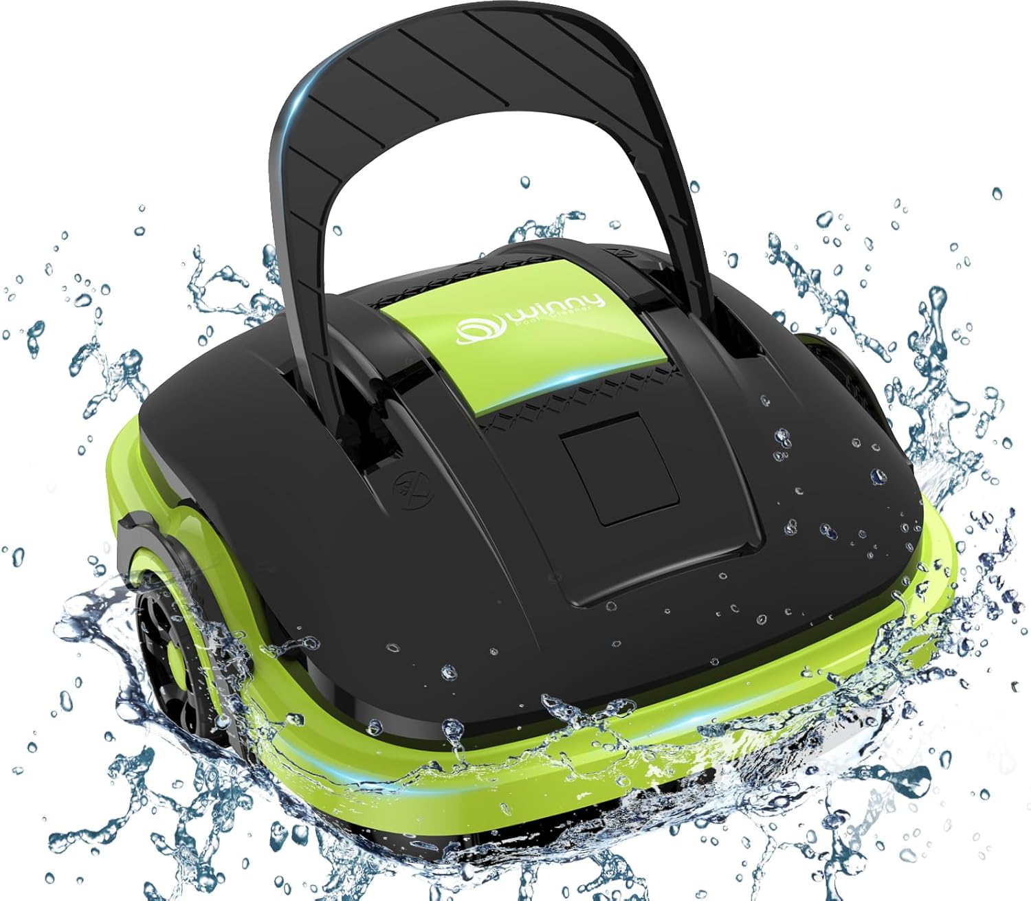 WINNY POOL CLEANER Cordless Robotic Pool Cleaner, Automatic Pool Vacuum with Powerful Suction, Dual-Motor,Self-Parking, Up to 538 Sq.ft,Ideal for Flat Above Ground Pools -Winny 200