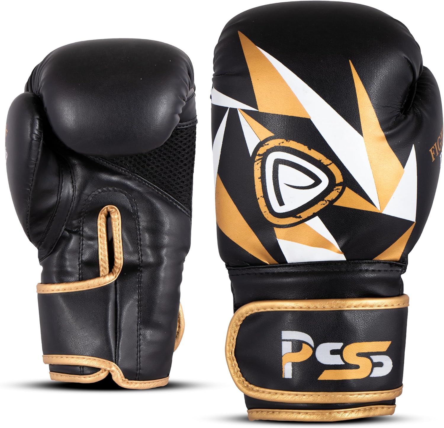 Kids Boxing 6 Pieces Set Uniform top & Short Boxing Gloves Black 1021 Focus Pad Black 1109 wrap-Skipping Rope & Keychain-Professional Accessories kit for Sparring Sports – 4OZ