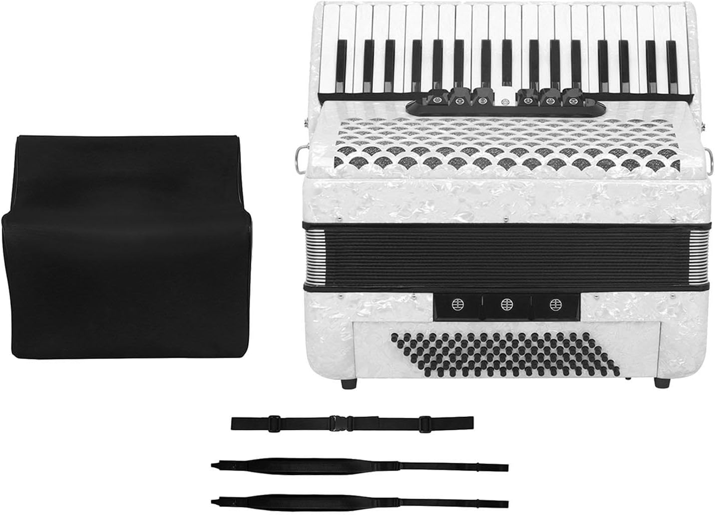 96 Bass 37 Key Entry Level Piano Accordion Hand Piano Accordion Educational Portable Musical Instrument for Music Lover