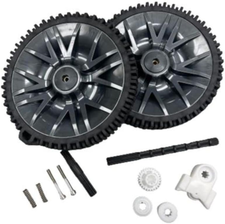 DPM Heavy-Duty Pro Upgrade Kit for Pentair Rebel Model 360473 Inground Swimming Pool Cleaner | Kit Includes 2 Wheels 2 Tires 2 Wheel Hubs Left & Right Drive Assembly & Wheel Bearings