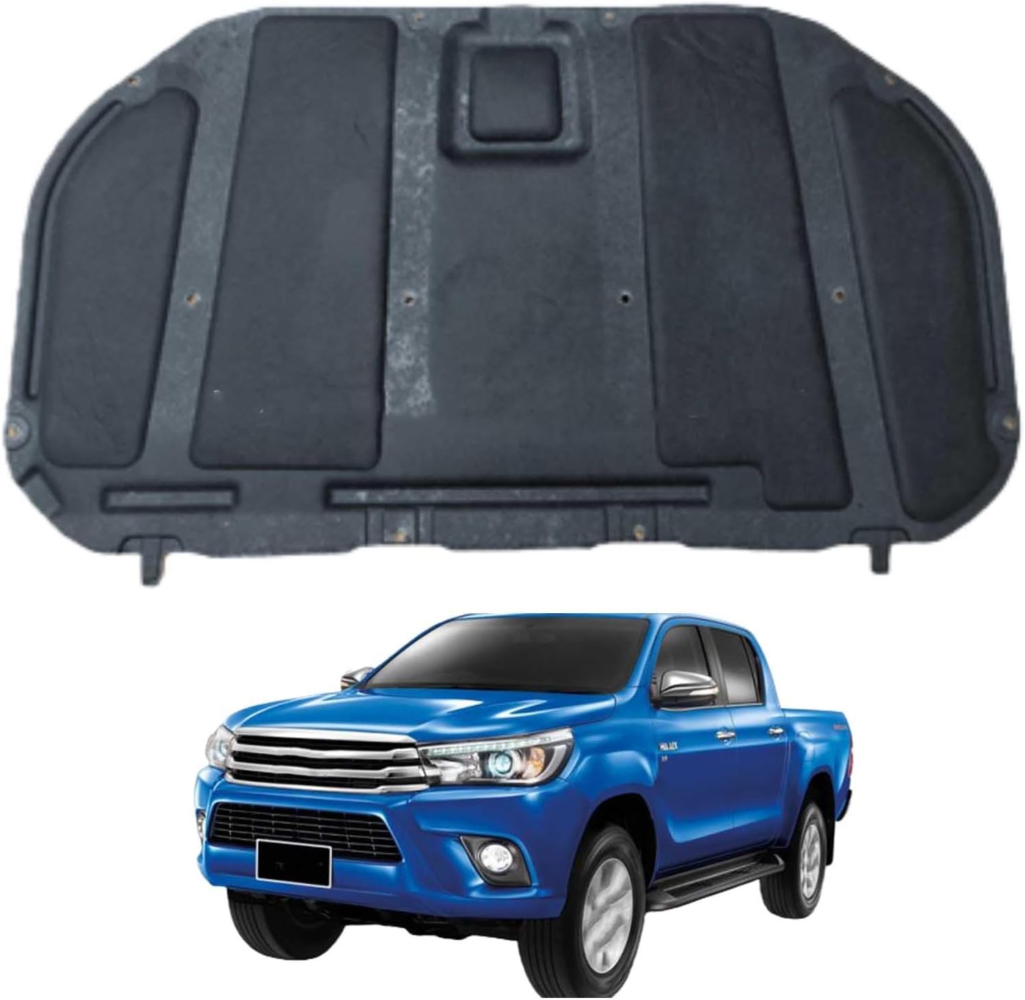 Car Front Hood Engine Sound Pad for Toyota hilux revo 2016-2022, Heat Insulation Cotton Mat Cover Soundproof Car Accessories