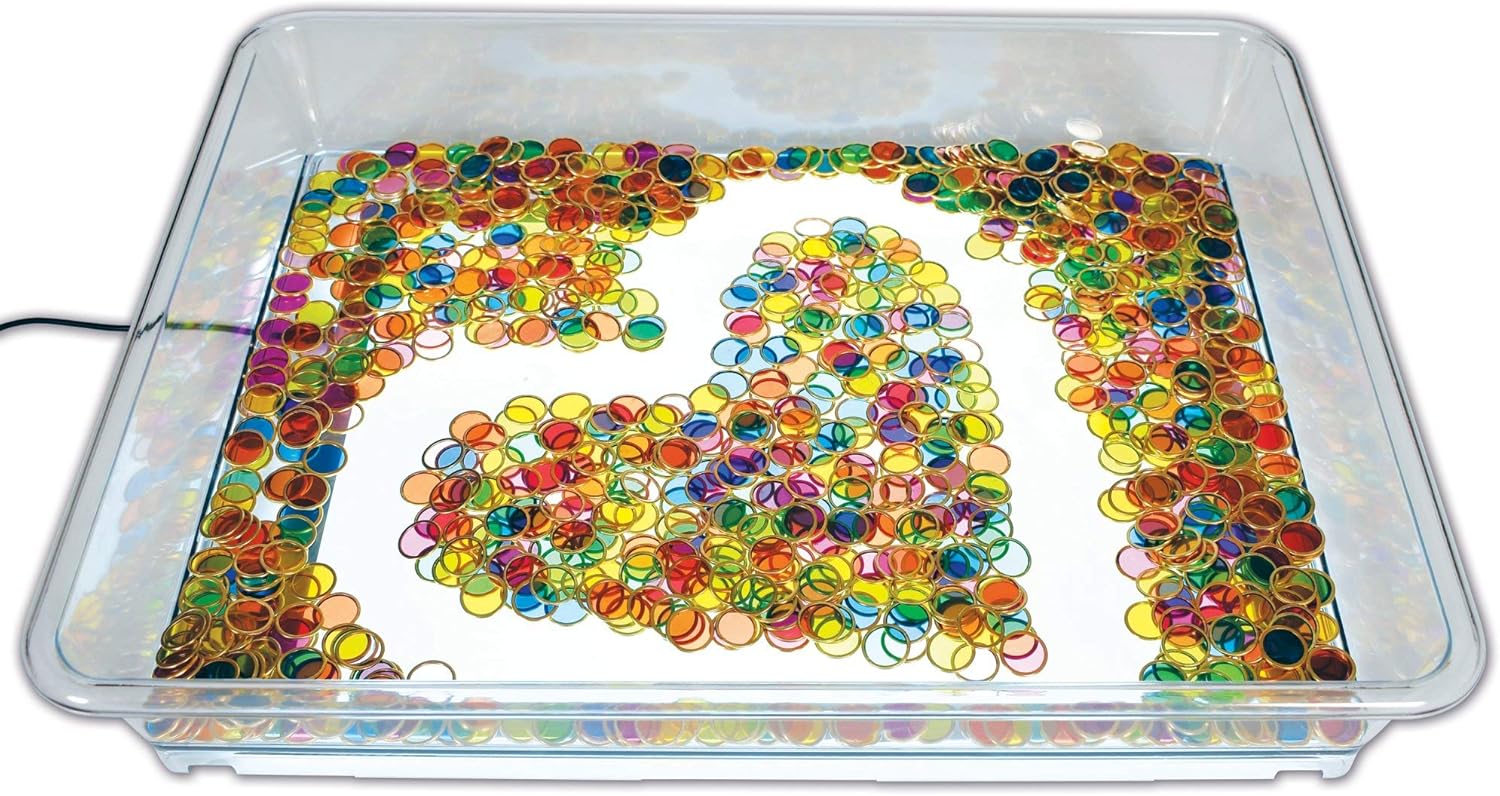Constructive Playthings Light Panel Exploration Tray for Translucent Accessories or Water