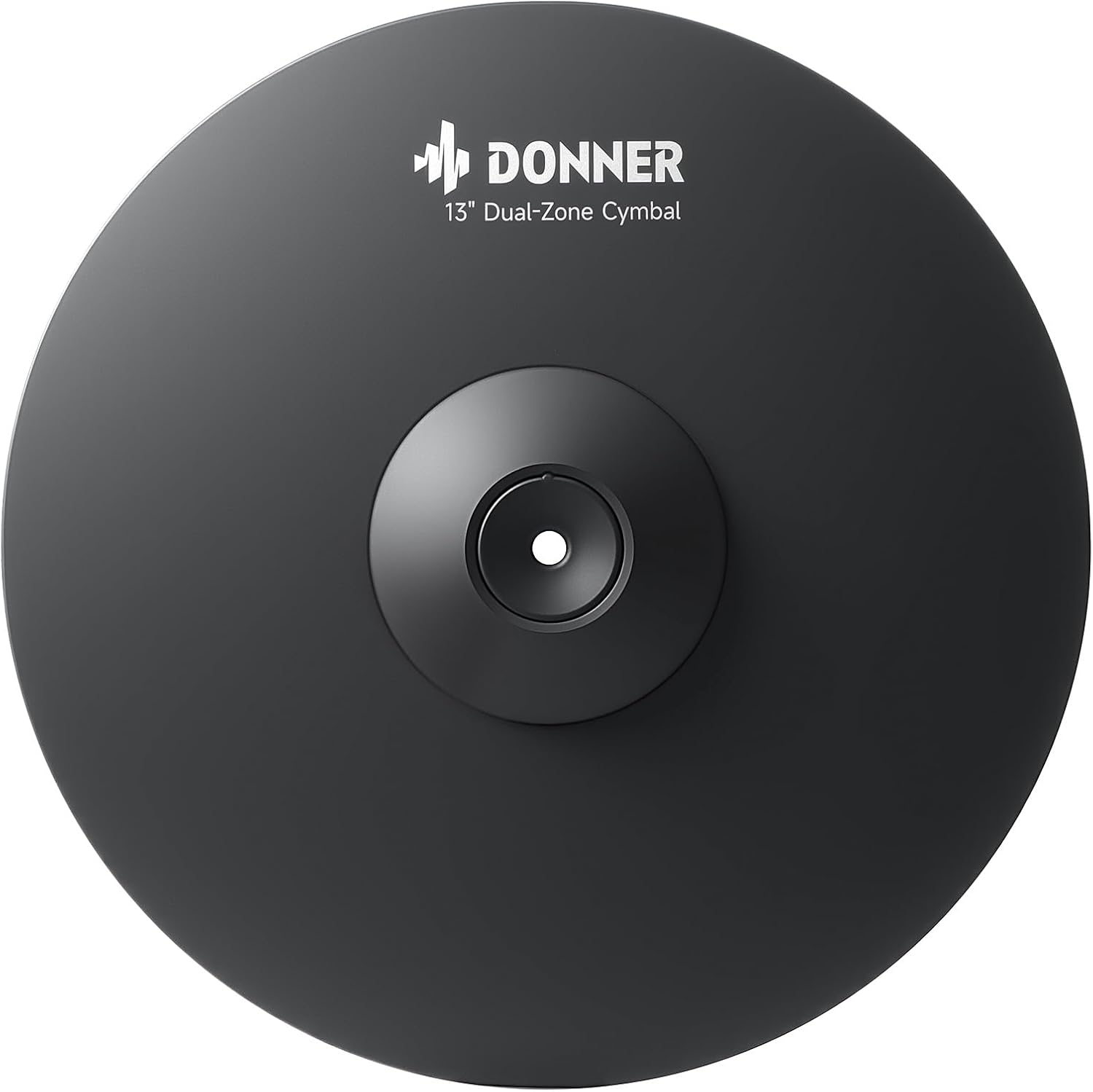 Donner Mute Cymbal for Electronic Drum Set, 13-inch Dual Zone Crash for Electric Drum Kit, 2 Zone E Cymbal for Digital Drum (CYB-13D)