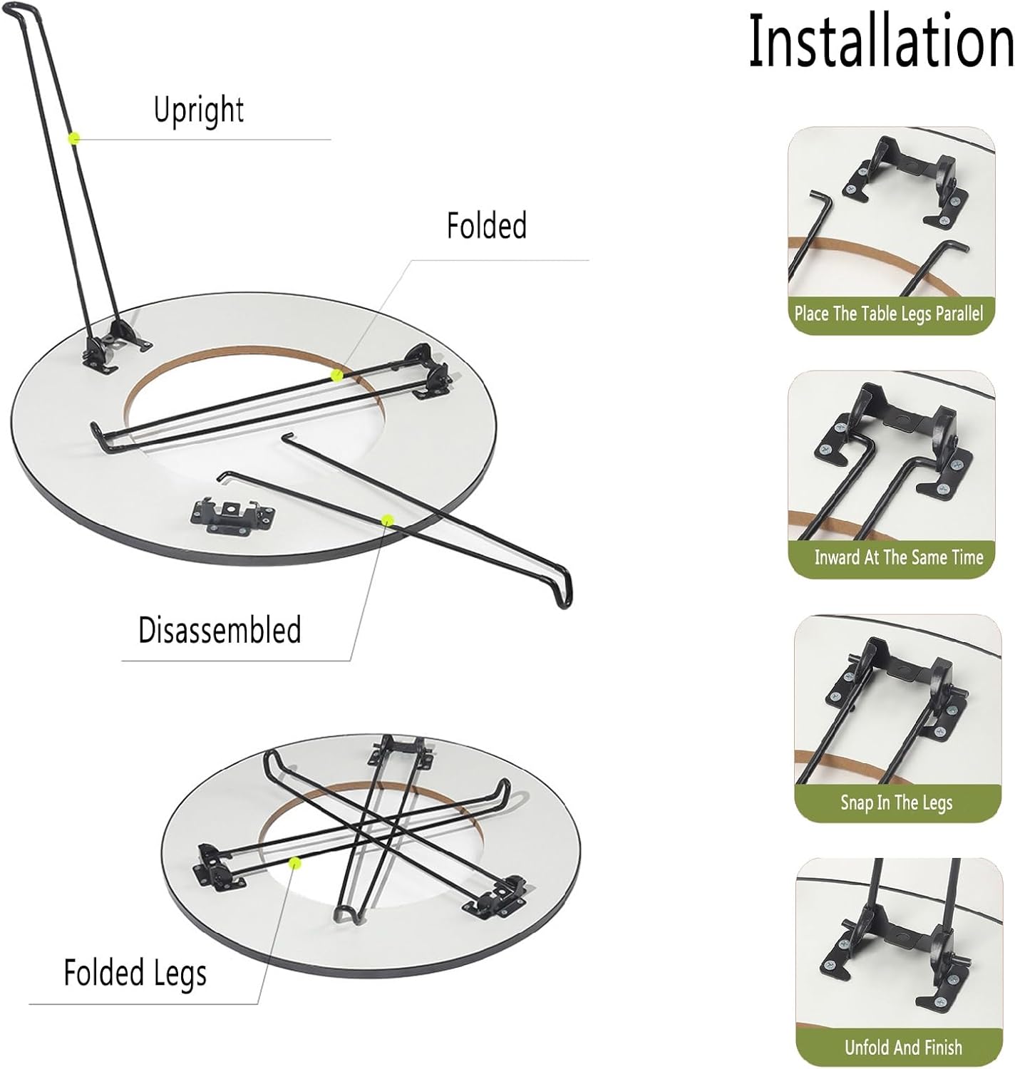 Outdoor Fire Pits, Folding Round Fire Pit Table, Portable Wood Burning Fire Pits with Storage Bag for Outside Camping Picnic BBQ