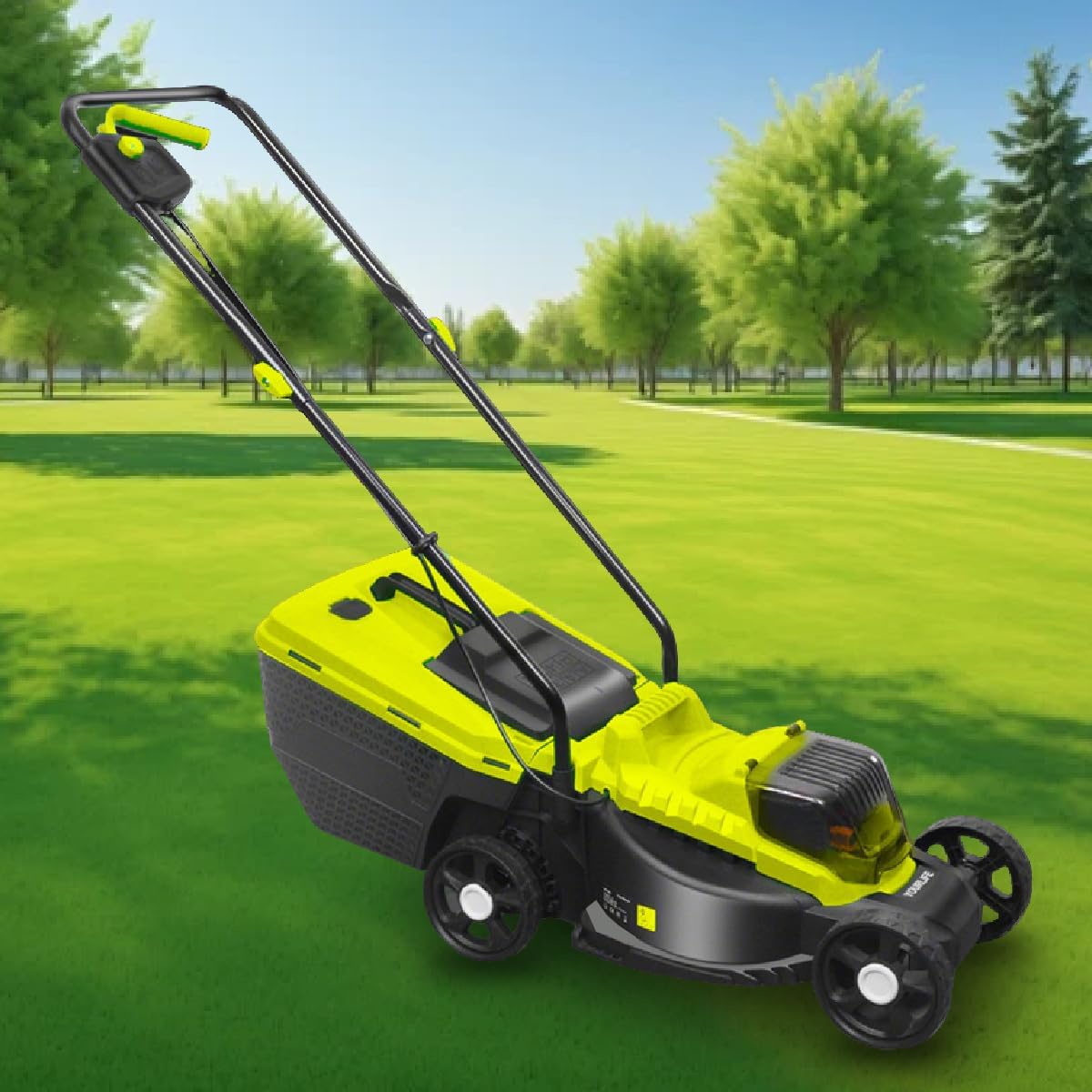 Garden Electric Lawn Mower, 40v Cordless Push Lawn Mower with 3-Speed Height Adjustment, Lawn Mower, 45 Minutes Battery Life, Suitable for Multiple Scenarios