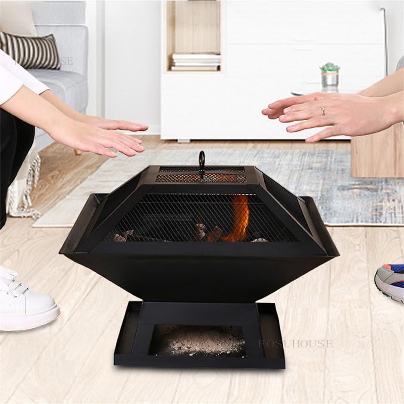 Outdoor Fireplaces Outdoor Fire Pits Indoor Heating Brazier Courtyard Charcoal Stove Multifunction Winter BBQ Grill Fire Pits