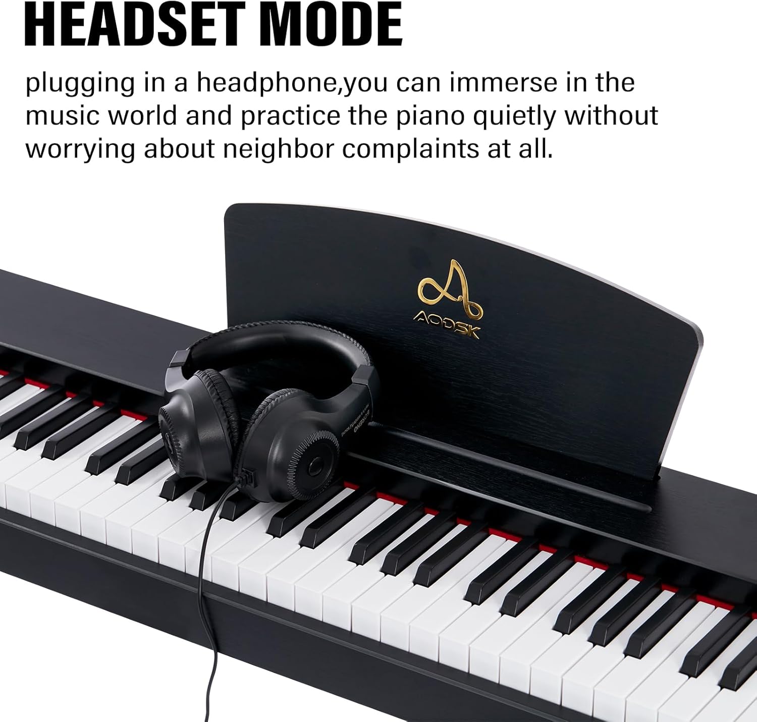 AODSK Beginner Digital Piano 88 Key Keyboard AD-X1+AODSK Adjustable Wooden Piano Bench ALP-22