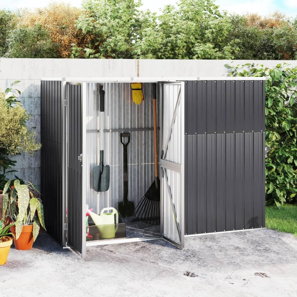 Galvanized Steel Garden Tool Shed Anthracite 88.6