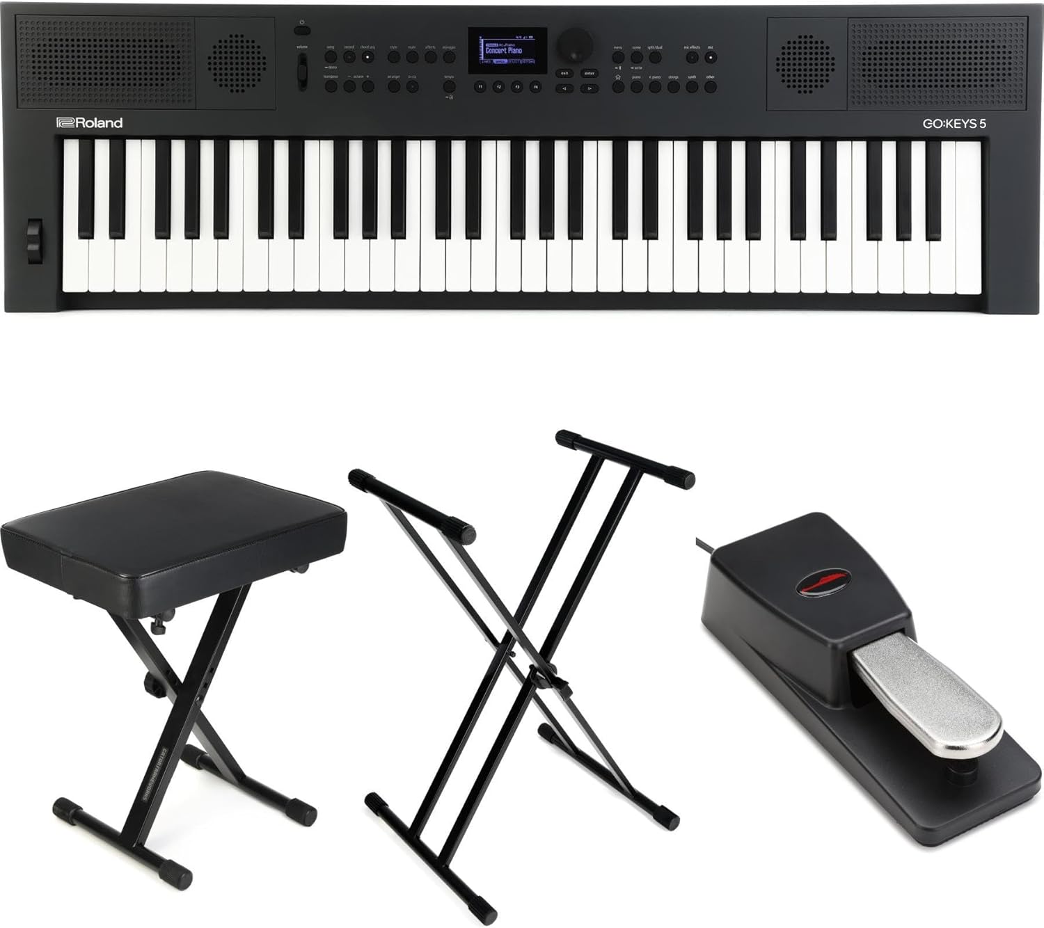 Roland GO:KEYS 5 Keyboard Essentials Bundle - Graphite