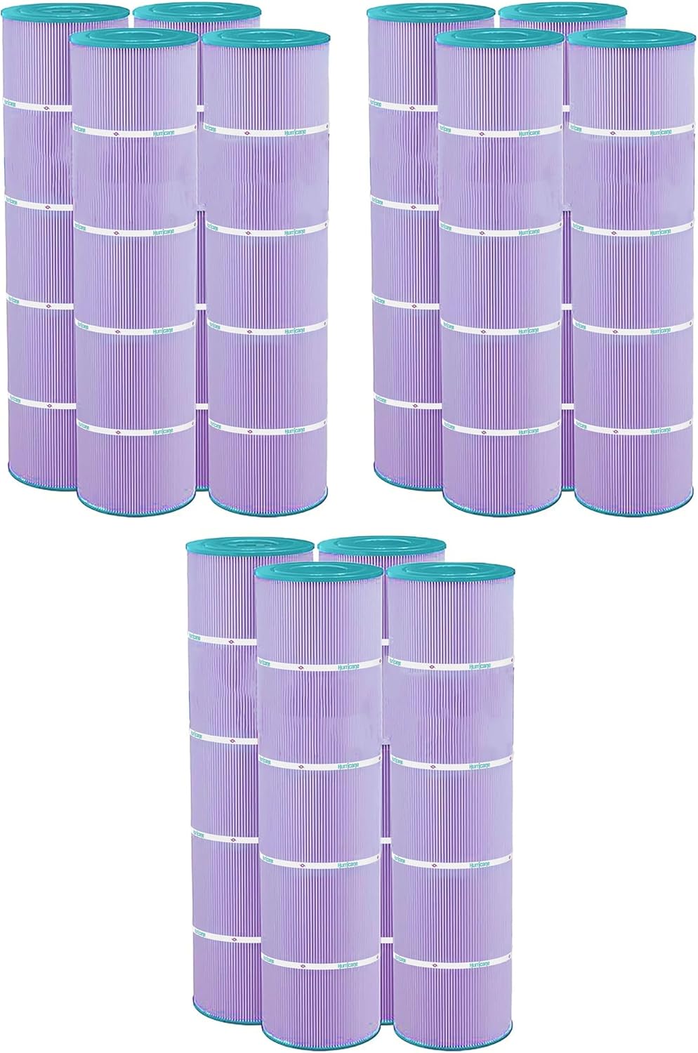 Hurricane Filters 12 Pack HF7471-04P Platinum Purple Pool Filter Cartridge - Replacement for PCC105, Unicel C-7471, Filbur FC-1977, Pentair Clean & Clear Plus 420