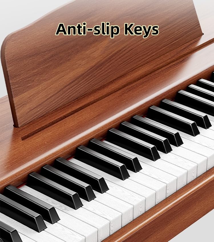 LANDTOM DDP-80 Digital Piano Keyboard 88 Keys Weighted, Hammer Action II, Home Electric Piano Full Size with Stand, Triple Pedal, MIDI Connecting and Headphone Interface