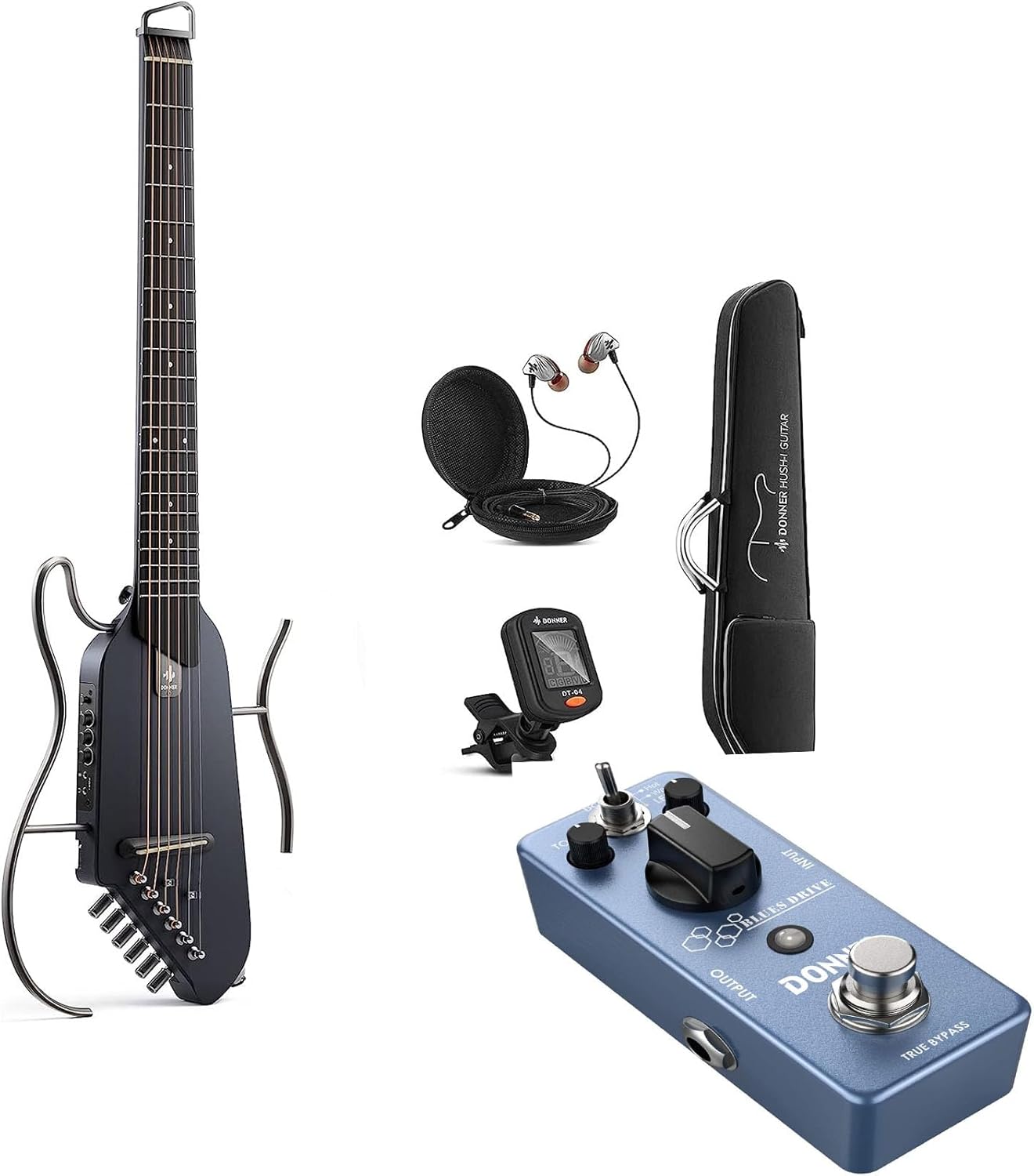 Donner Hush I Travel Guitar Portable Acoustic Guitar-Overdrive Guitar Pedal