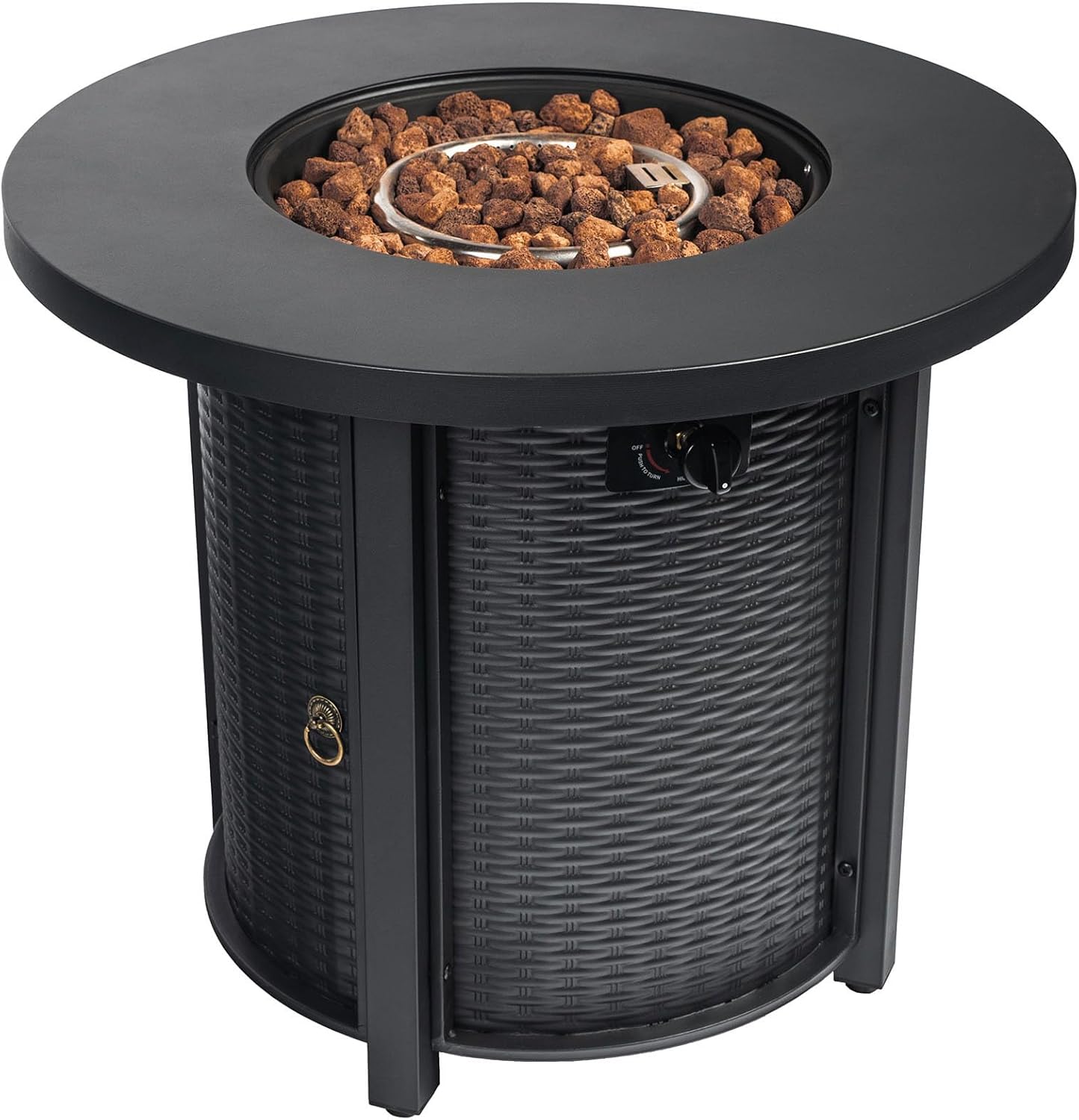 30 inch Propane Circular Heating Table 40000 BTU Propane Multifunctional Household fire Pit Table Dining Table Heating Table