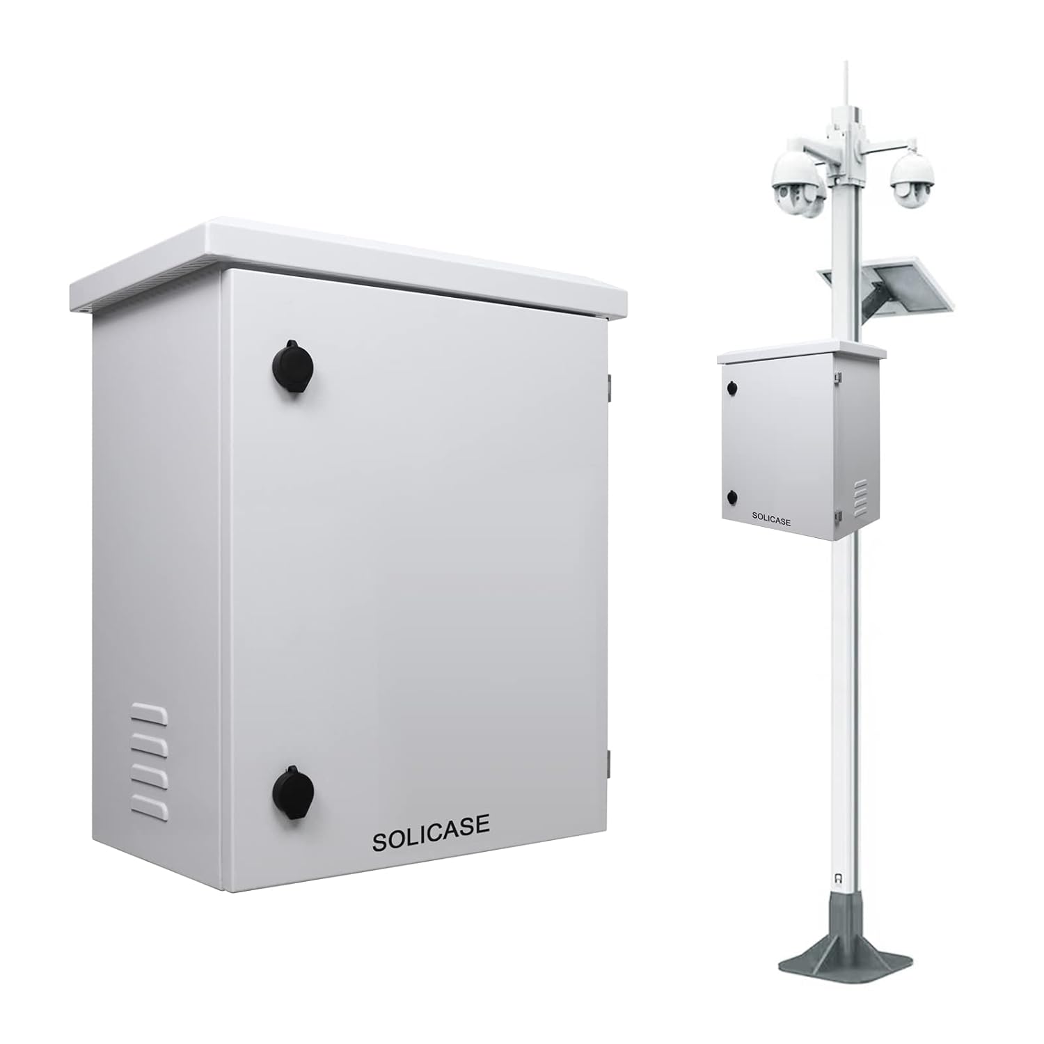 Nema Enclosure Outdoor,Waterproof Enclosure - IP Waterproof Electrical Box,Nema Electrical Enclosure Box, Metal Galvanized Electrical Enclosure (24x20x12”)