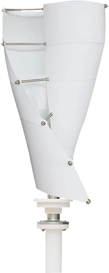 2000W 12v 24v 48V Vertical Wind Turbine Generator Kit Windmill With Hybrid Controller Home Low Noise Wind Turbine Generator Vertical Axis Maglev Wind Turbine Generator ( Color : White , Size : 24V )