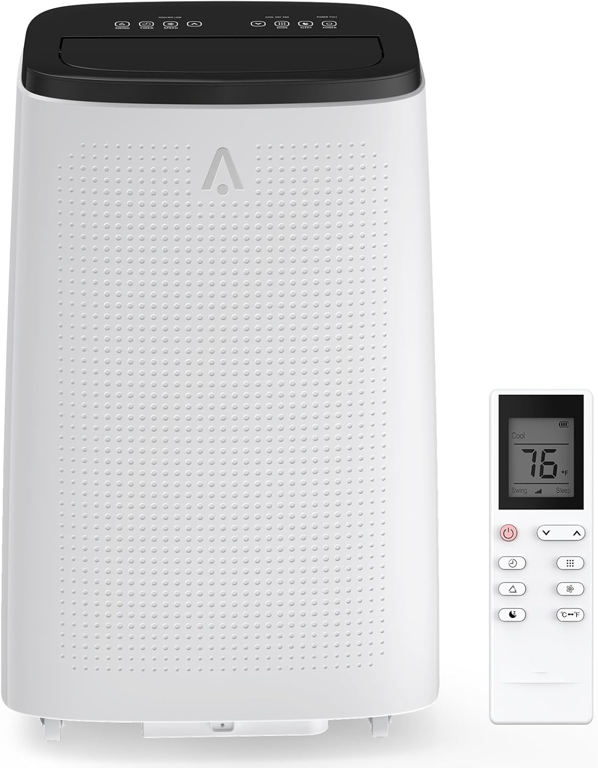 14,000 BTUs Portable Air Conditioner with Built-In Dehumidifier, Portable AC Unit for Rooms Up to 550 Sq Ft, 3-In-1 Floor A/C Unit, Easy Window Kit, 3 Fan Speeds, Grey Cover