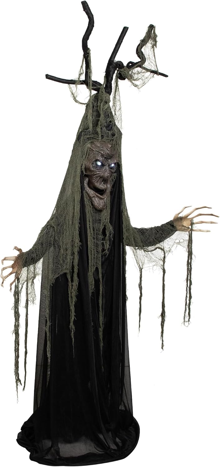 LED Lighted and Animated Tree Man Halloween Decoration - 7'