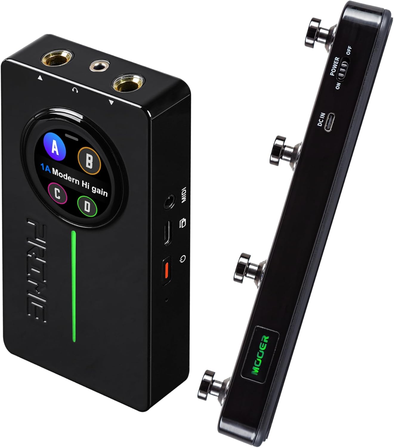 MOOER Prime P2 Guitar Headphone Amp Intelligent Portable Battery Powered Multi Effects Adjustable Effects Chain Wireless Controller