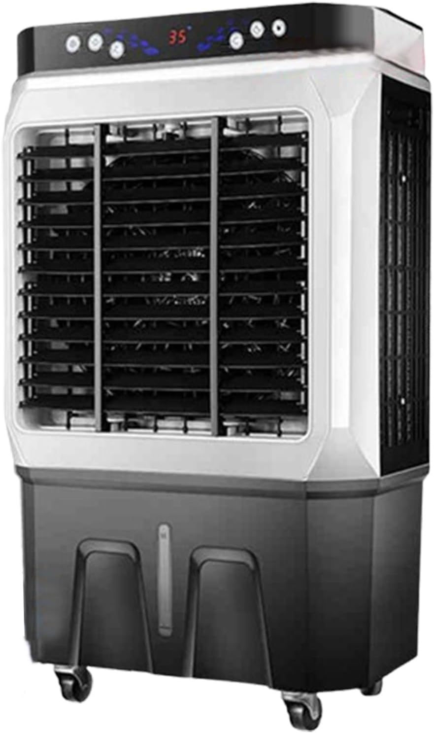 Portable Air Conditioners, 3-IN-1 Swamp Cooler with Wheel and Water Tank, Powerful Air Cooler for Room Garage Patio Basement