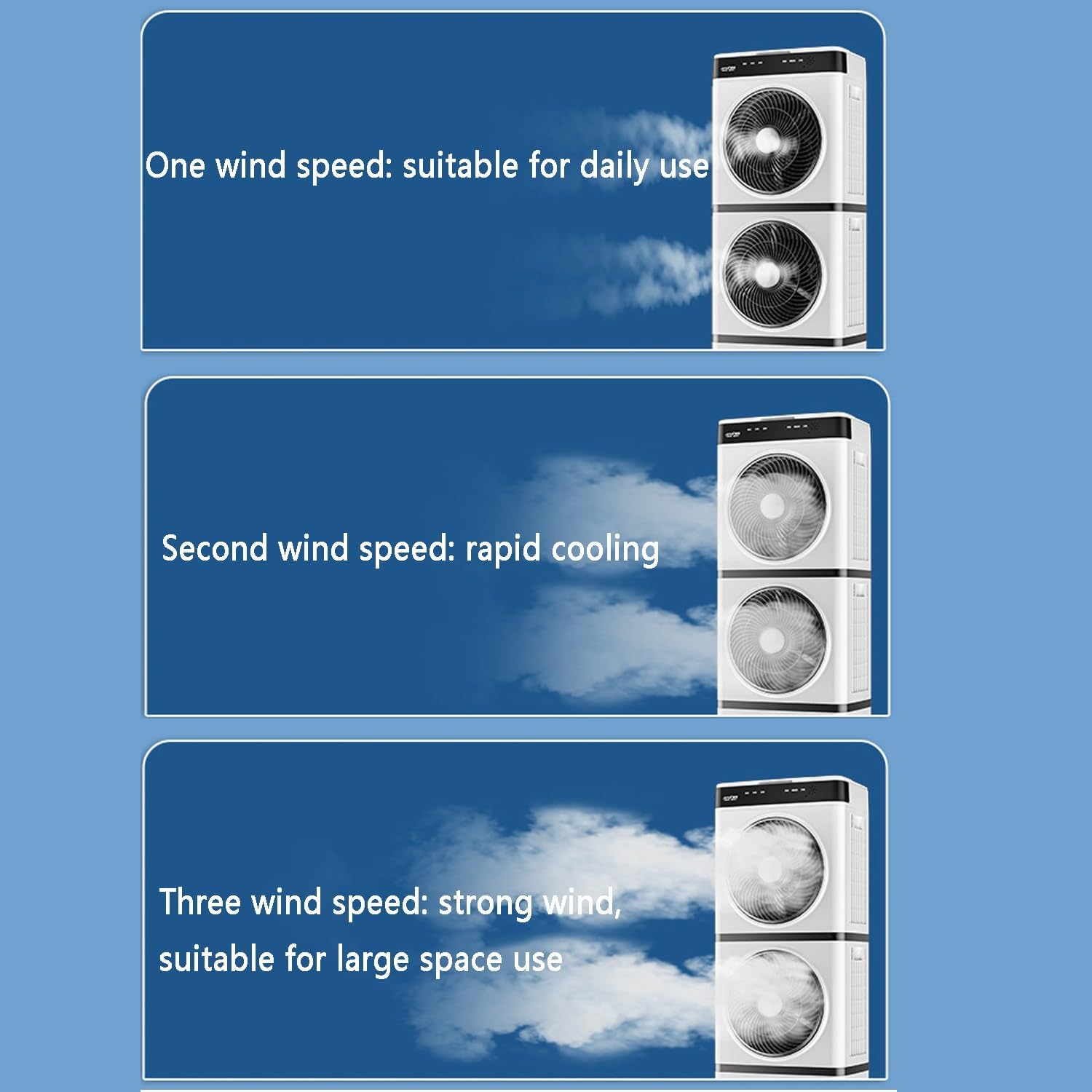 Portable Air Conditioners/Swamp Cooler with Remote, 12H Timer, Portable Evaporative Cooler with Oscillation, 3 Speeds, Cooling Fan for Bedroom, Living Room, Office(126cm(49.6in))