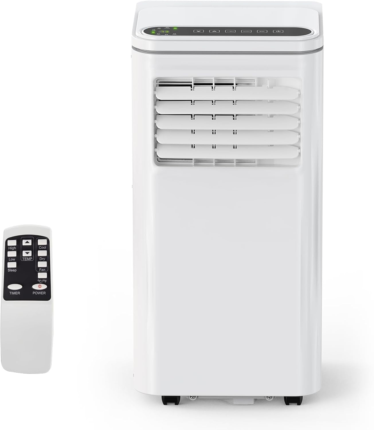 8000 BTUs Portable Air Conditioner,3-IN-1 Quiet AC Unit with Remote Control, Portable Air Conditioner Built-in Dehumidifier, Fan, Auto, Sleep Modes, Exhaust Hose & Window Kit