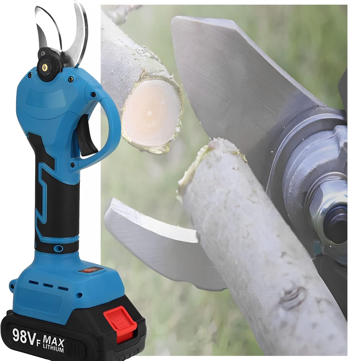 Electric Pruner with 2 Pack Lithium Battery and Matching Tools, Cordless Pruning Shears Scissors, Garden Tree Trimmer with 30mm Cutting Diammeter