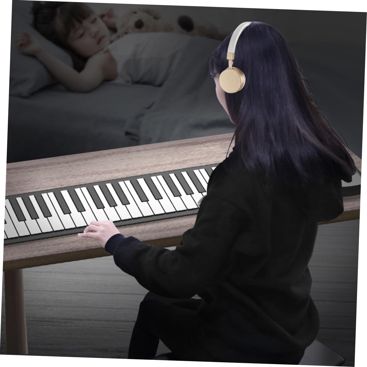 Key Roll-up Piano Portable Boys and Girls Keyboard Hand-rolled Electronic Piano