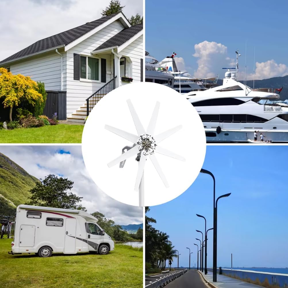 9000W Horizontal Home Wind Generator Windmill Energy Turbines 12V 24V 48V 220V Wind Turbine Kit Off-Grid Power for Solar Power Generation System