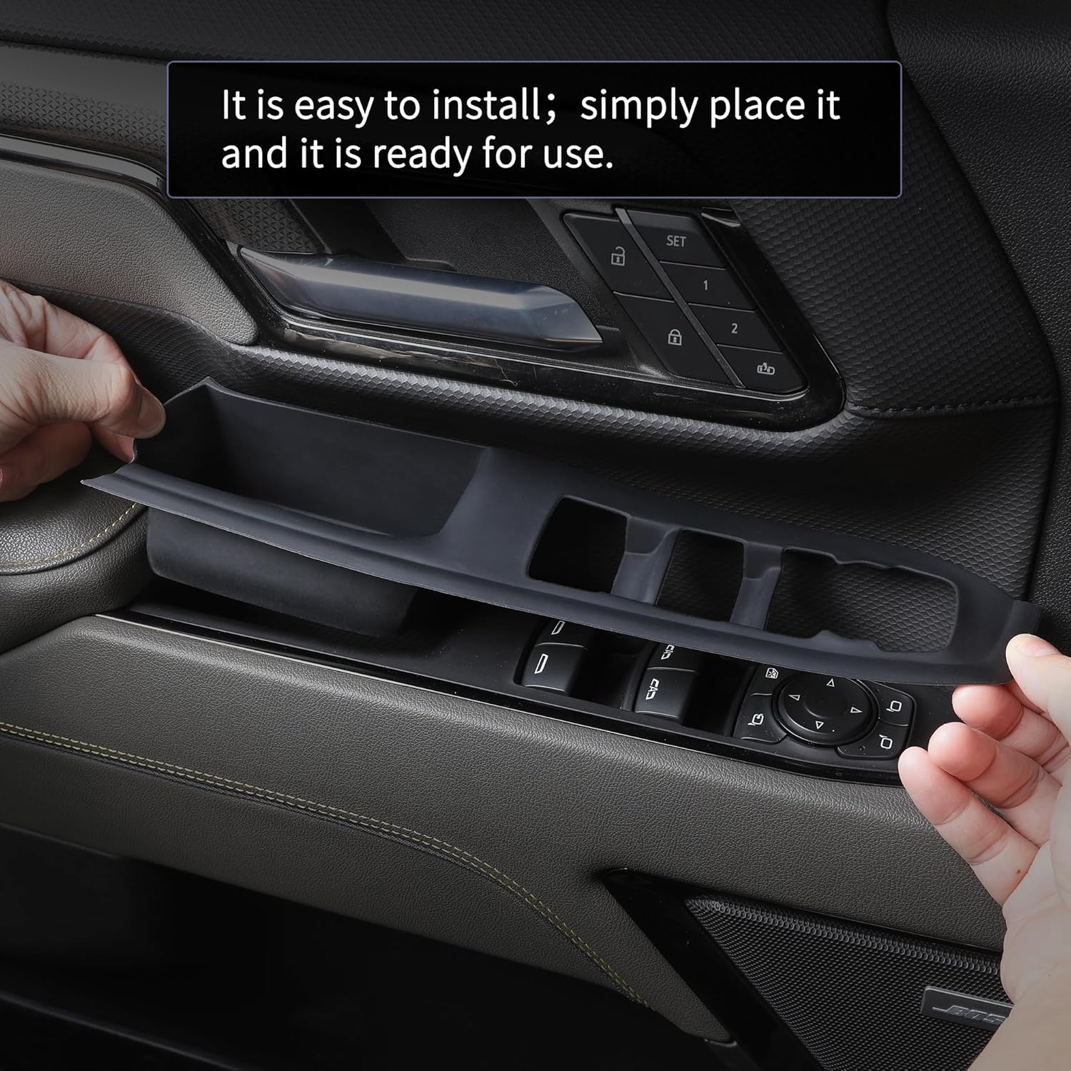 Compatible with 2019 2020 2021 2022 2023 2024 2025 2026 Chevrolet Silverado 1500 Window Switch Panel Protective Silicone Cover Interior Protection Accessories (Black, Chevrolet Silverado 1500)