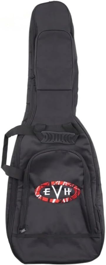 EVH Wolfgang Striped Series Gig Bag with Nylon Side Handles and Back Straps for Electric Guitars (Black, 20 mm)