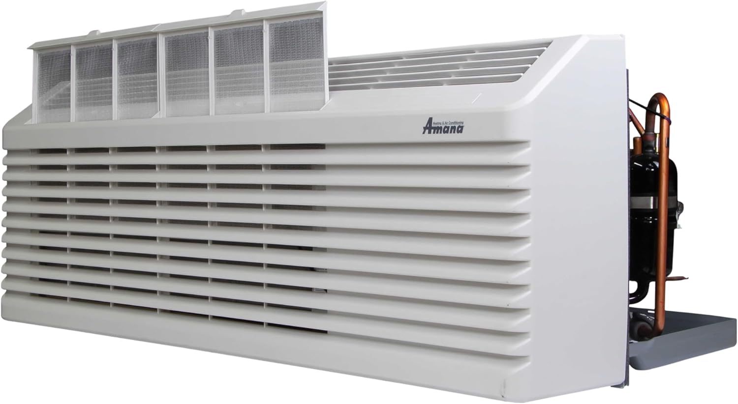 AMANA K-Series PTAC 12,000 BTU Air Conditioner with 3.5 kW Heater and 20 Amp Plug, White - PTC123K35AXXX - A/C Unit Only