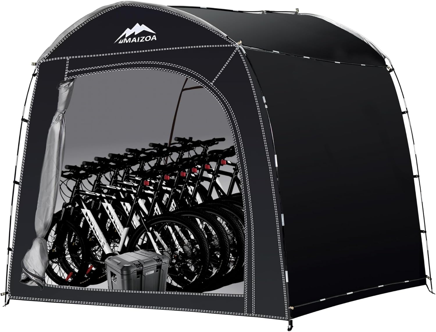 Bike Storage Tent, 98 * 59 * 79 Inches Outdoor Portable Storage Shed, Made of 210D Oxford Cloth PU4000mm Waterproof Fabric, Suitable for Storing Bicycles, Motorbikes, Garden Tools, Lawn Mower