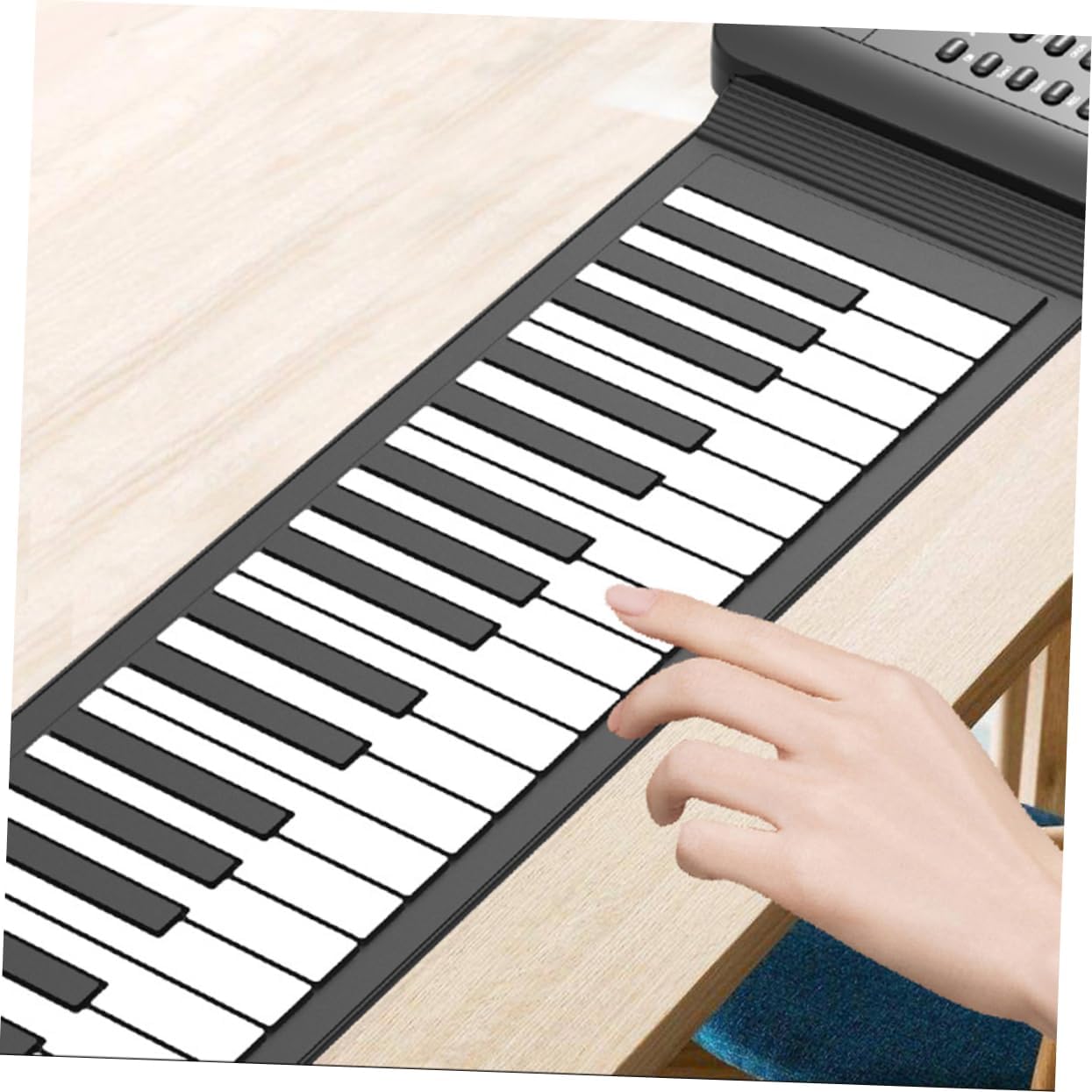 Totority Portable Roll-up Piano with High-fidelity Sound Durable Silicone Material for Beginners Go Musicians Easy to Carry Electronic Keyboard