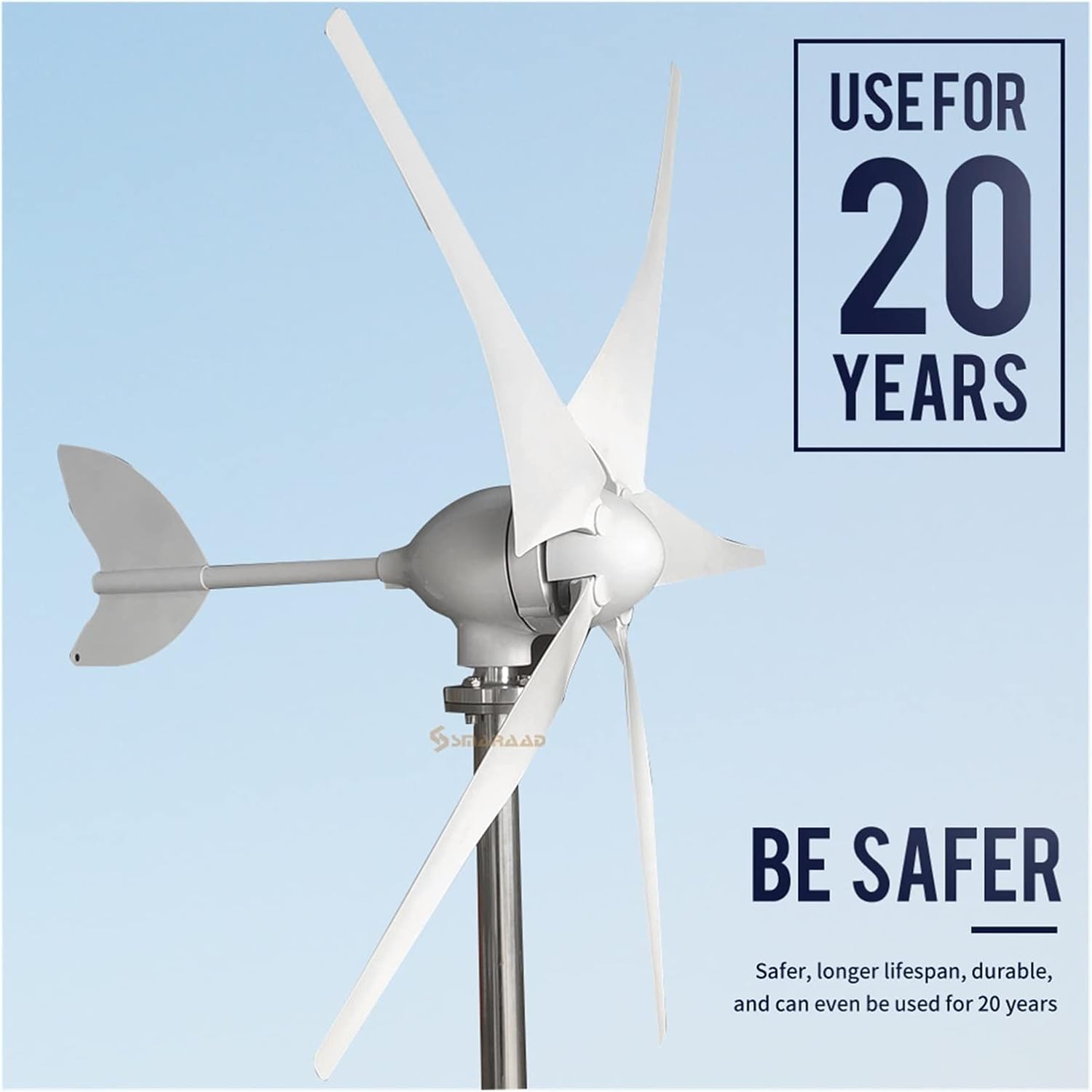 Wind Turbine Wind Turbine Generator 600w 800w 1000w Horizonta Wind Turbine Generator 12v 24v 48v Windmill Low Noise Small WindMill MPPT Controller (Color : 3, Size : 1_12V_TURBINE ONLY)