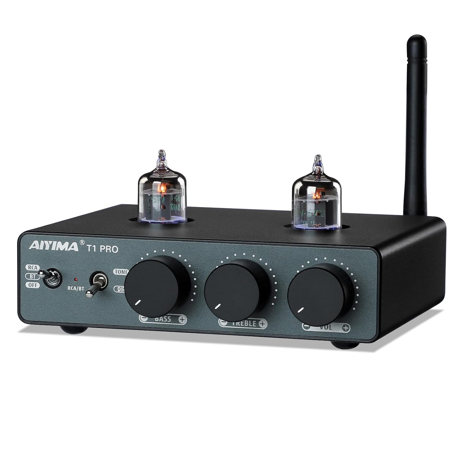 AIYIMA T1 PRO Tube Preamp Vacuum Receiver Home Audio Preamplifier with RCA/Bluetooth & Bass Treble for HiFi Stereo Amplifier&Powered Speakers,with AUX/12V Trigger Signal Output