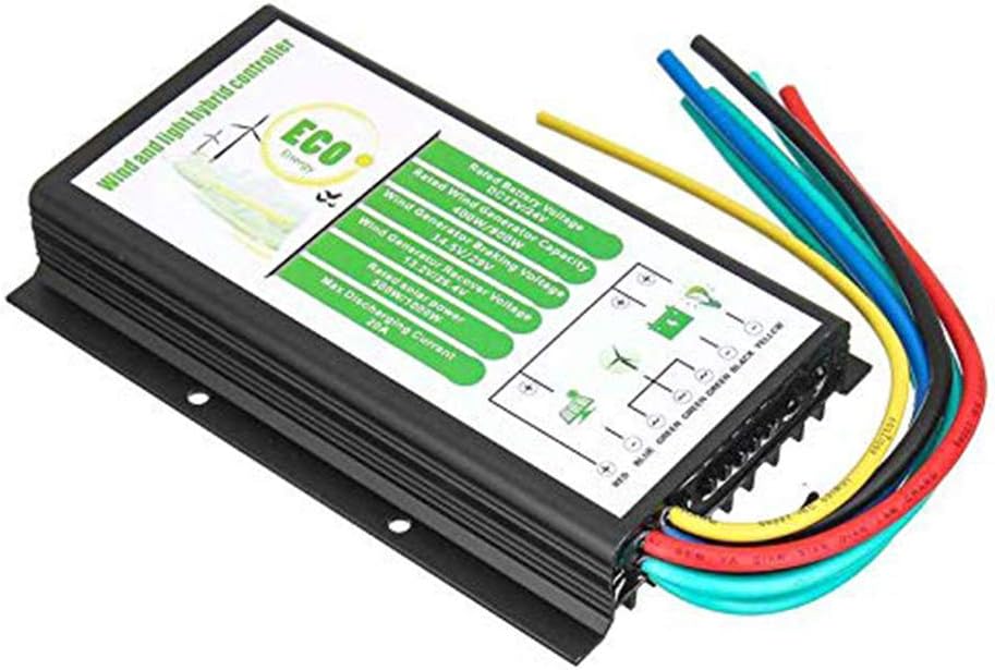 760W Solar & Wind Hybrid Power Kit: 3 x 120W Solar Panel+400W Wind Turbine for Homes Boat Trailer Roofs Off Grid System