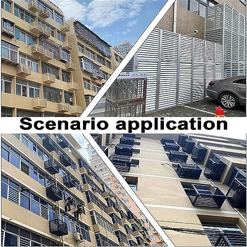 Heat Pump Air Conditioning Cover Decorative Privacy Screen, Air Conditioner Rack For Winter Outdoor Protection, Windproof, Aluminum Air Conditioner Louvered Frame ( Color : Gray , Size : 110x60x80cm )