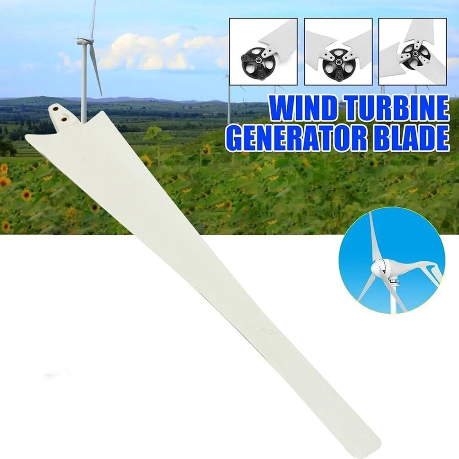 3-blade Wind Turbine Blades 550mm-750mm Wind Turbine Blades Horizontal Axis Wind Turbine Blades Wind Turbine Accessories Easy To Install Easy To Use Fiberglass Lightfast ( Color : 750mm(2.46ft) )