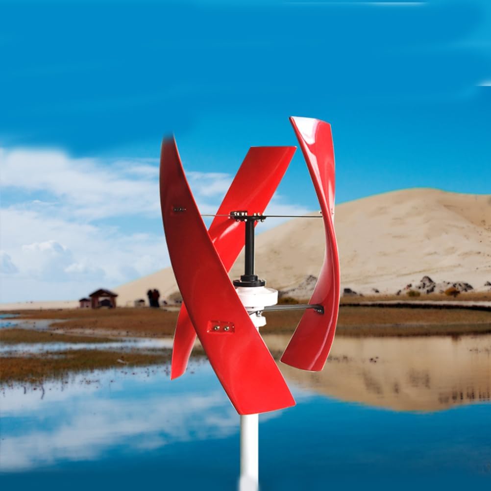 Wind Turbine Generator Kit, 12V-220V 14000W Wind Power Generator, 3 Spiral Blades Vertical Axis Wind Power Wind Maglev Generator Energy