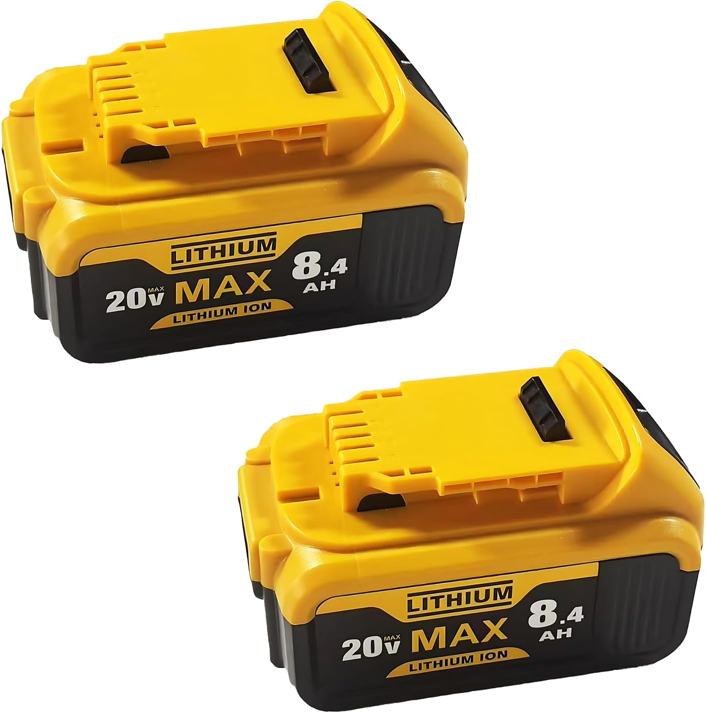 20V Battery 8.4Ah, Replacement for 20V Battery DCB200 DCB201 DCB203 DCB204 DCB205 DCB207, for DCD DCF DCG DCM DCS DCH DCR DCE Series Cordless Power Tools 2 Pack