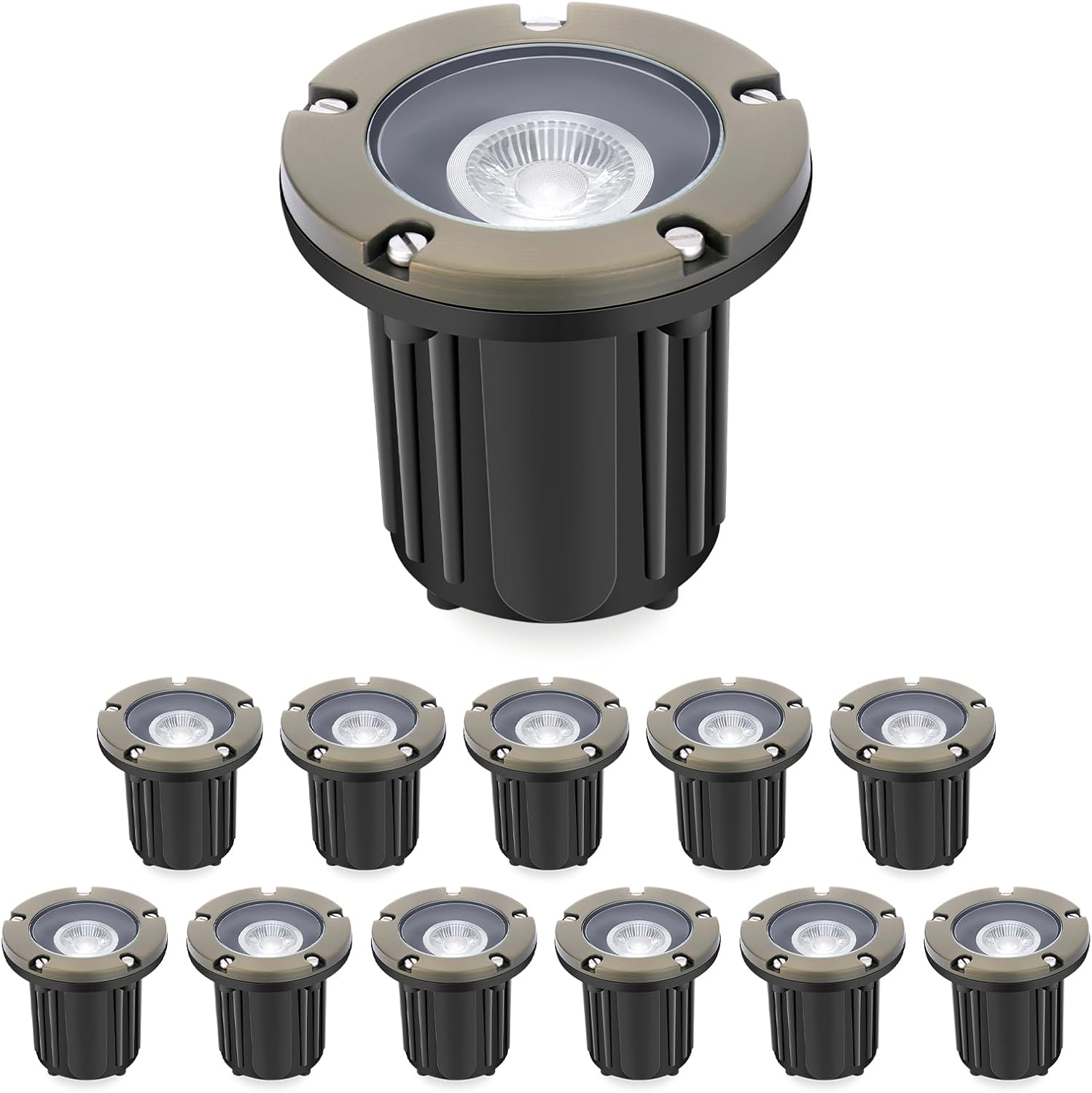 Gardencoin Brass Low Voltage Landscape Well Lights (5