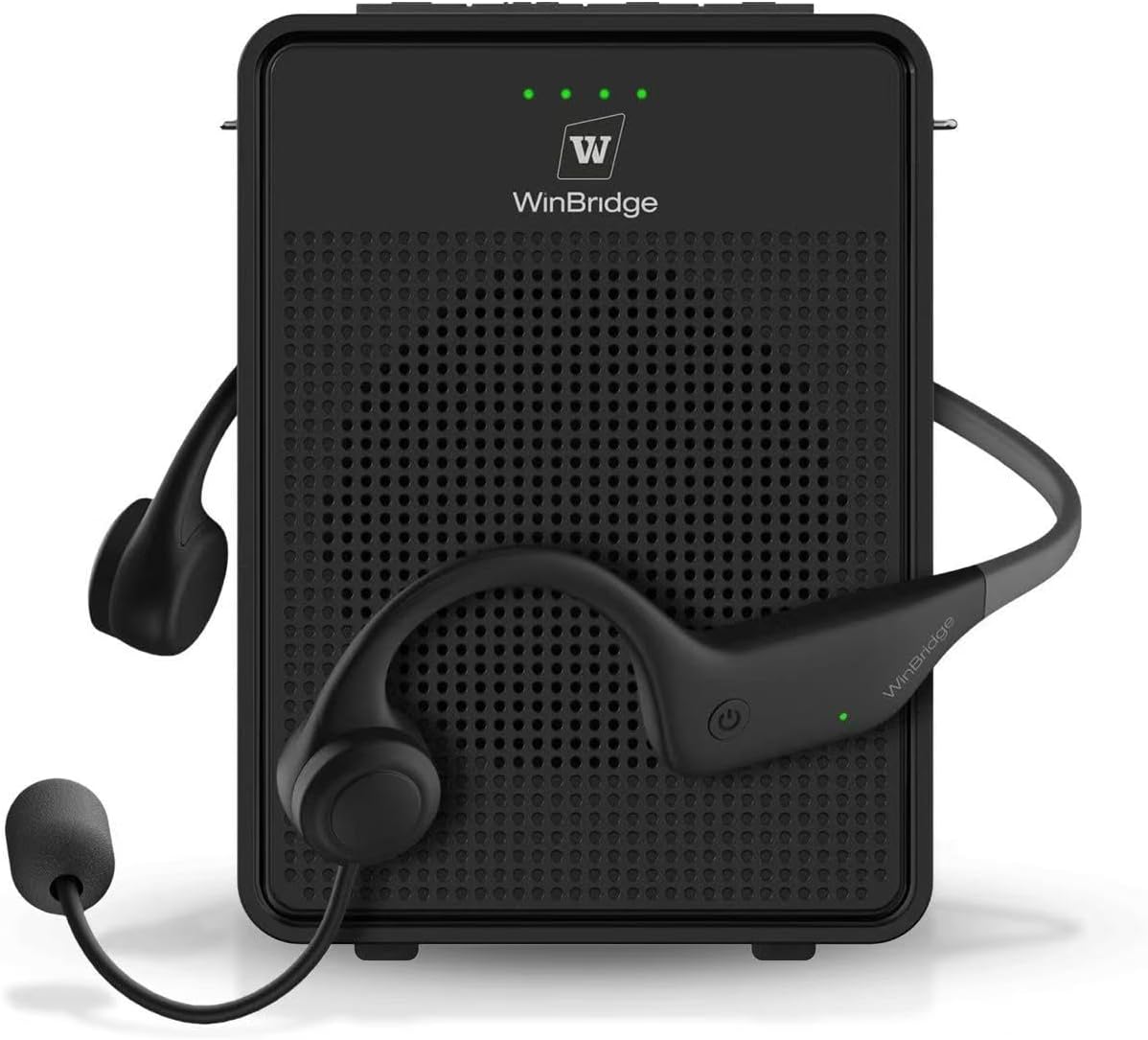 Voice Amplifier Wireless Ear-Hook Headset Microphone, Original Sound Portable Microphone and Speaker Pa System, 15W Speaker with Noise Cancelling Bluetooth Mic for Teachers, Fitness, Elderly B007