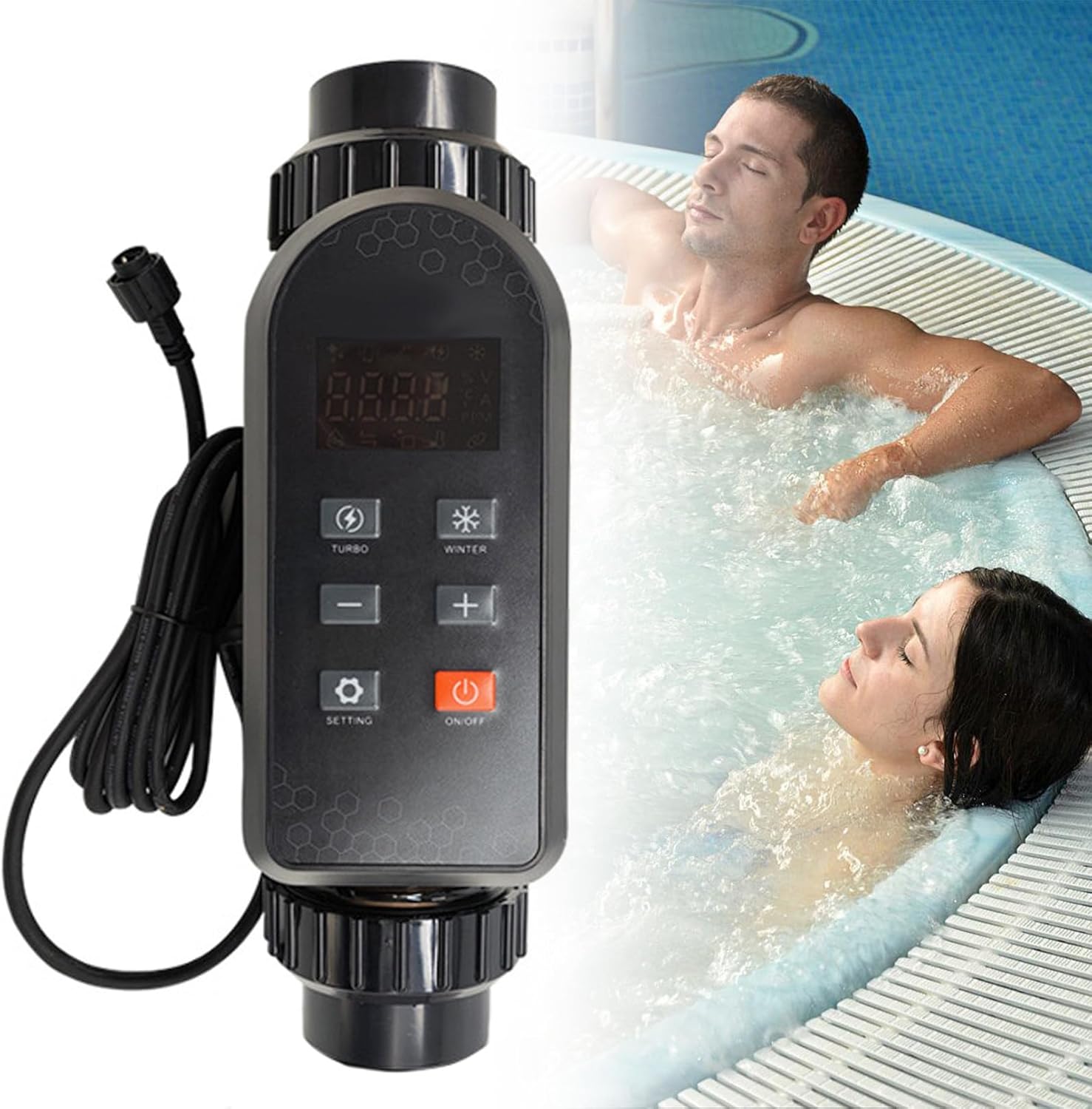 Swimming Pool Chlorinator, Salt Water Pool Chlorinator System,15/20/25/30/50g/h Salt Chlorine Generator, with Self-Cleaning & APP Control, for Pools Up to 6,0000 Gallons, IPX5 Waterproof,50g/h