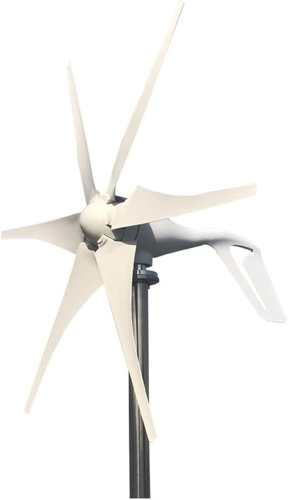 Wind Turbine, 1000W 48V Volt Energy Nylon Fiber Blade Horizontal Home Wind Turbines Wind Generator Power Wind mil with MPPT Controller(MPPT Controller,12V)