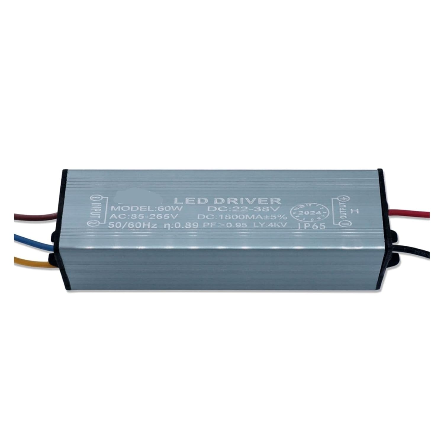 60W DC22-38V 1800mA LED Isolation Driver Waterproof Aluminum Shell Power Lighting Transformer