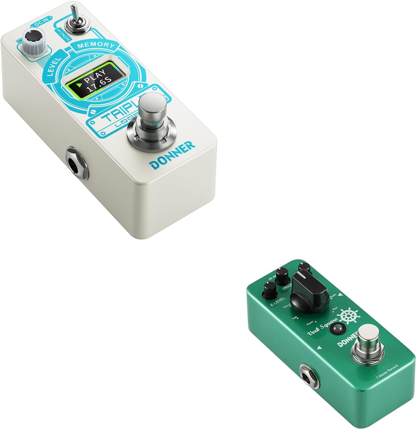 Donner Reverb and Looper Pedals for Electric Guitar