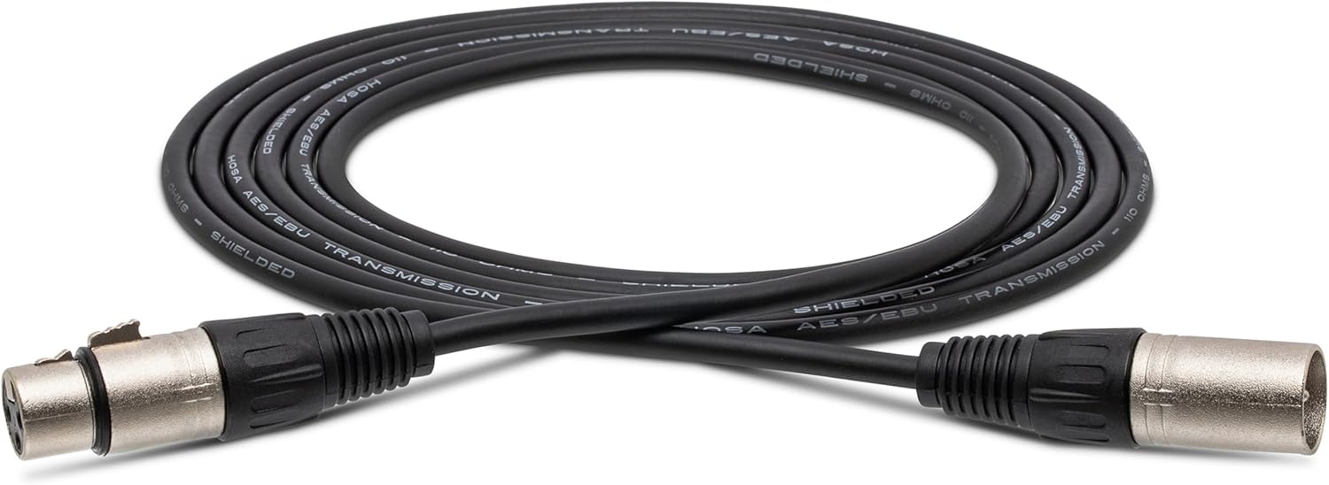 Hosa EBU-100 AES/EBU Cable, Hosa XLR3F to XLR3M, 100 Feet