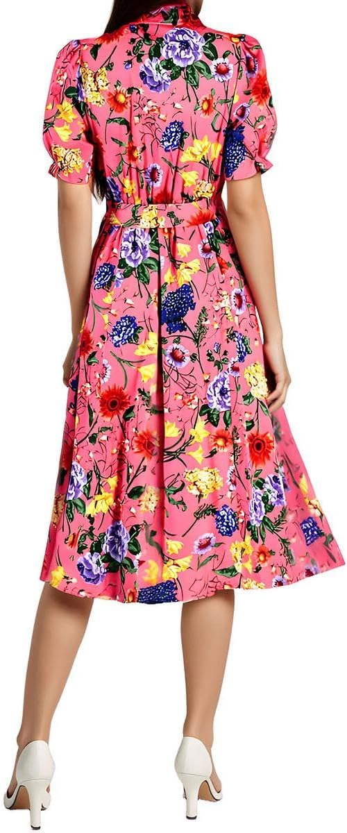 Anne Klein Womens Shirt Dress with Puff Sleeves